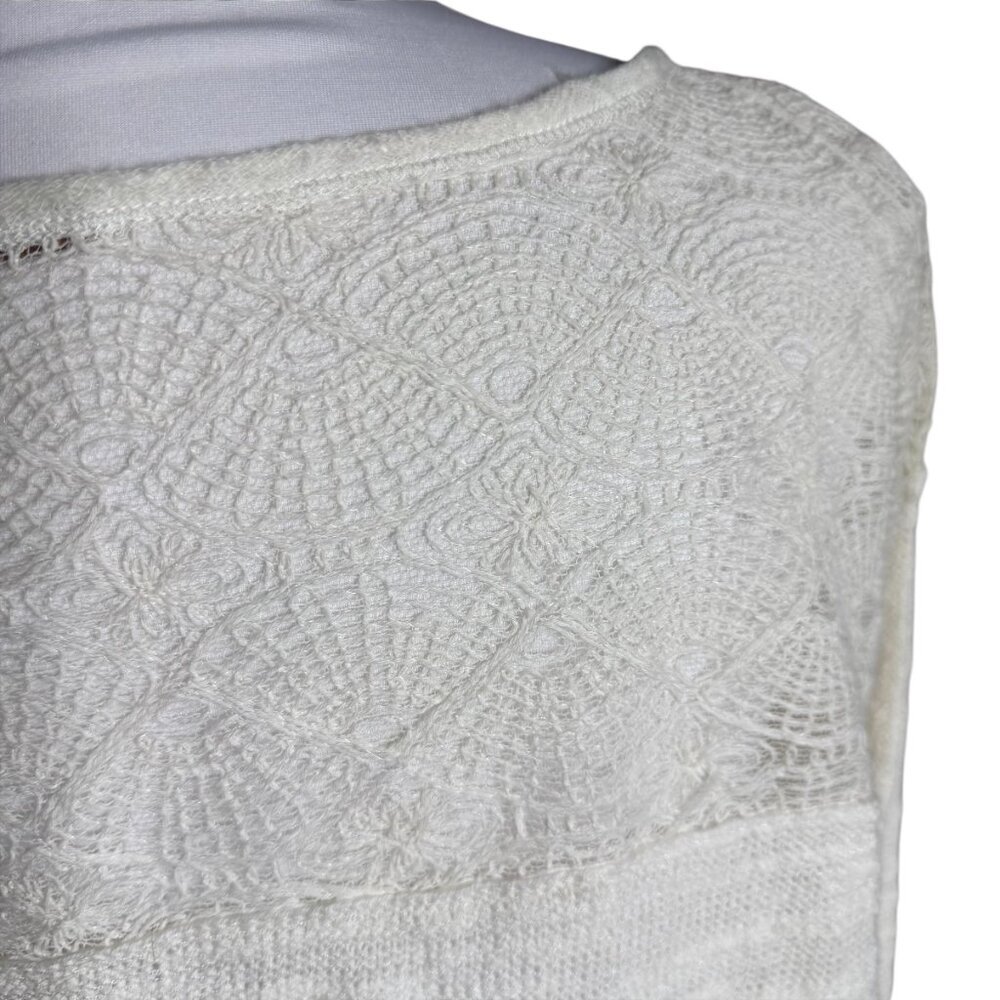 Free People Kristobel Embroidered Yoke ruffle top Eggshell small - Picture 5 of 10